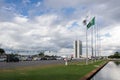 Architectural detail of the Exio Monumental in Brasilia, Brazil